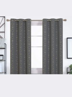 Urban Space - Blackout Curtains for Window with Eyelets & Tieback, 1 Piece -Stone Grey (5 x 4)