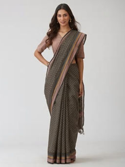 Fabindia - Cotton Hand Block Printed Sari