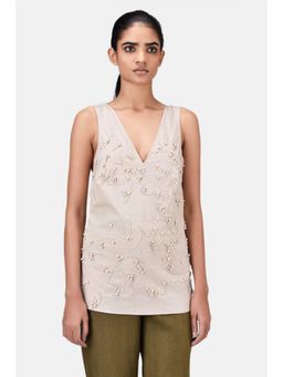 Genes Lecoanet Hemant - A-Line Top With Floral Applique