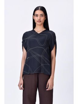 Genes Lecoanet Hemant - Women'S Black Viscose Satin Top