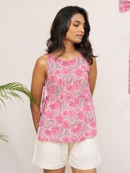 Notch Above - Sia Side Tie Top - Pink