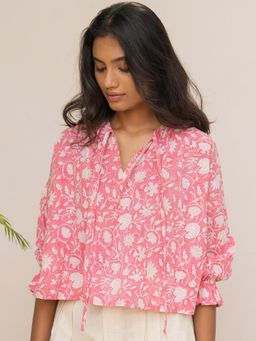 Notch Above - Nixie Drop Shoulder Top - Pink