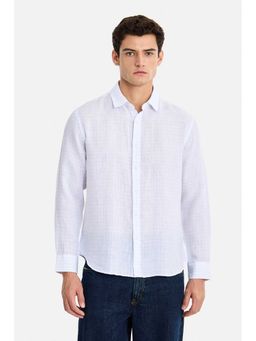 Snitch - Men Light Blue Checks Full Sleeves Regular Fit Casual Shirt