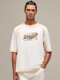 Mufti - Men Off White Graphic Printed T-shirt