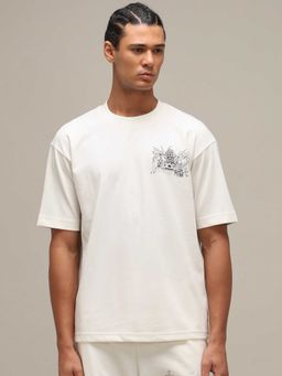 Mufti - Men Rich White Graphic Printed T-shirt