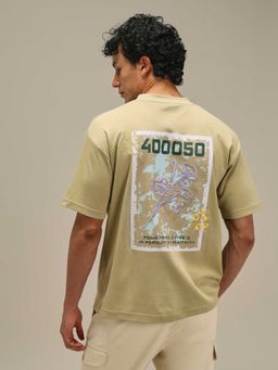 Mufti - Men Light Olive Embroidered T-shirt