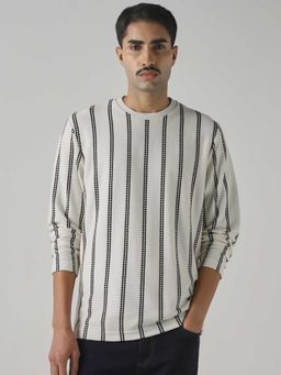 Mufti - Men Off White Stripes T-shirt