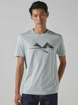 Mufti - Men Light Blue Graphic Printed T-shirt