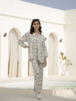 SAY - Women White Satin Nightsuit (Pack of 2)