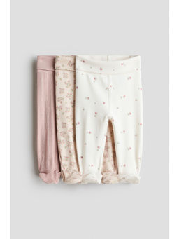 H&M - Kids White 3-Pack Cotton Leggings