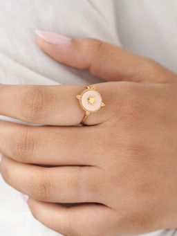 SWASHAA - Domicia Sun 18K Gold Plated Ring