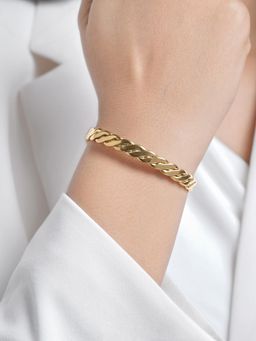 SWASHAA - Gold Reina Twist Cuff Bracelet