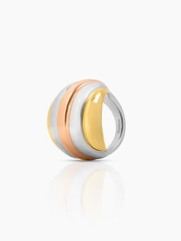 SWASHAA - Multi-Color Calla Spiral Dome Three Tonea Ring