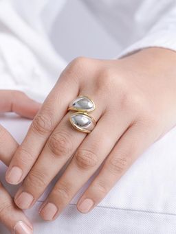 SWASHAA - Gold Naori Swirl Dual Tonea Ring