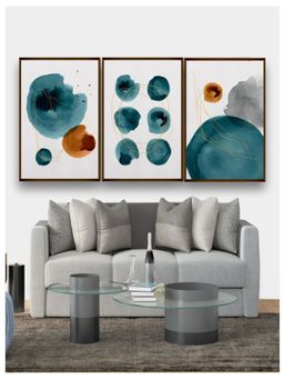 The Art House - Abstract Painting Multicolor (Set of 3) (60X30 Inches)