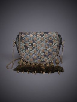 RI.Ritu Kumar - Green Vrindavan Sling Bag