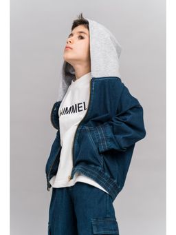 Himmel - Boys Denim Hoodie - Navy Blue