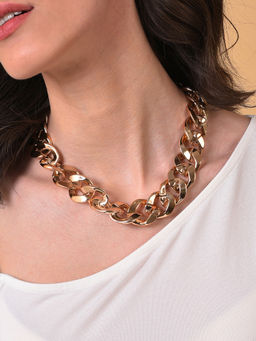 Sohi - Gold Plated Link Necklace