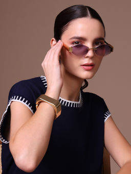 Kazo - Onyx Hexagonal Metal Sunglasses (39)