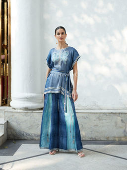 Kamaali Pret - Elma Blue Printed Pant