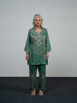 Kamaali Pret - Aylin Green Printed Top