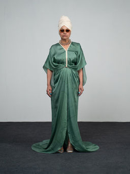 Kamaali Pret - Muso Green Printed Gown
