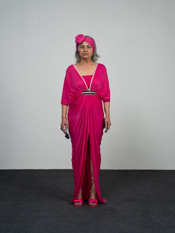 Kamaali Pret - Wanita Pink Solid Gown
