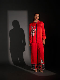 Kamaali Pret - Ace Red Printed Shirt