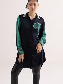Kamaali Pret - Jina Black Printed Shirt