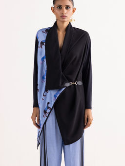 Kamaali Pret - Afia Blue Printed Top