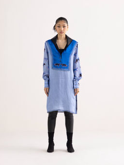 Kamaali Pret - Tisha Blue Printed Tunic
