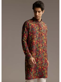 KALKI FASHION - Multi-Color Silk Full Sleeves Kurta