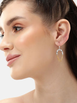 Carlton London - 18kt Gold Plated Contemporary Drop Earring