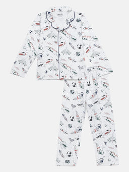 mackly - Boys Printed Night Suit (Set of 2)