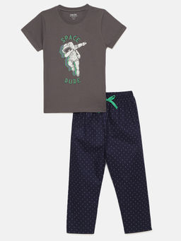 mackly - Boys Printed Night Suit (Set of 2)