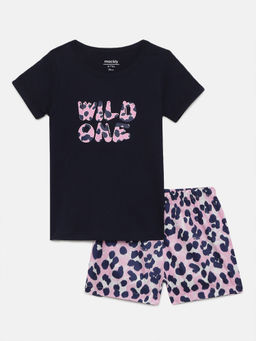 mackly - Girls Printed Night Suit (Set of 2)