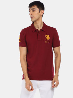 U.S. POLO ASSN. - Slim Fit Embroidered Applique Polo Shirt