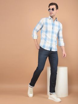CRIMSOUNE CLUB - Men Heavy Wash Blue Denims