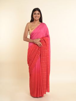 Suta - Pink Embellished Liva Saree