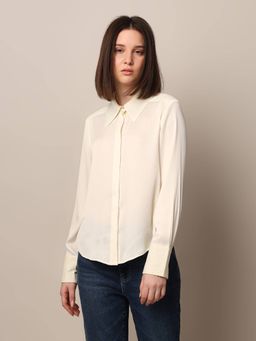 ONLY - Women Regular Fit Cream Shirt
