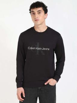 Calvin Klein - Black Solid Relaxed Fit Sweatshirt
