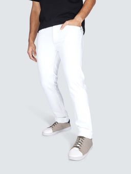 Lee - White Solid Slim Fit Jeans