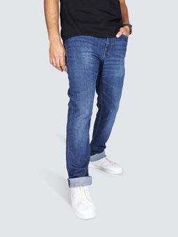 Lee - Blue Solid Straight Fit Jeans