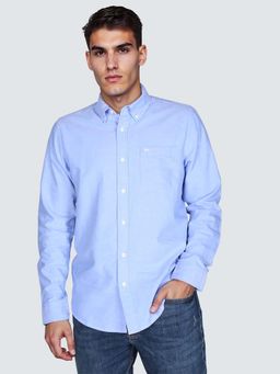 Lee - Blue Solid Regular Fit Shirt