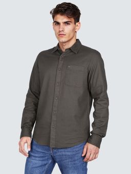 Lee - Charcoal Solid Regular Fit Shirt