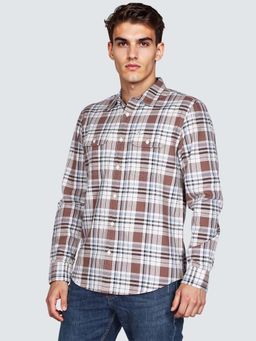 Lee - Brown Checks Regular Fit Shirt