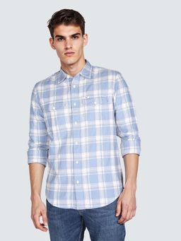 Lee - Blue Checks Regular Fit Shirt