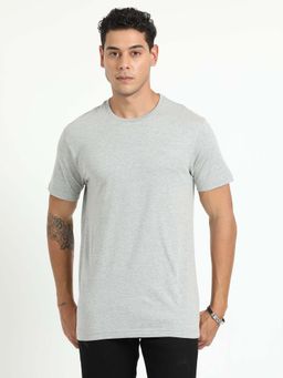 Classic Polo - Grey Solid Slim Fit T-Shirt