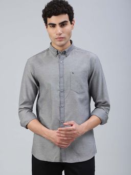 Classic Polo - Charcoal Solid Slim Fit Shirt