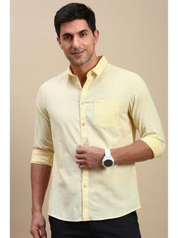 Classic Polo - Yellow Solid Slim Fit Shirt